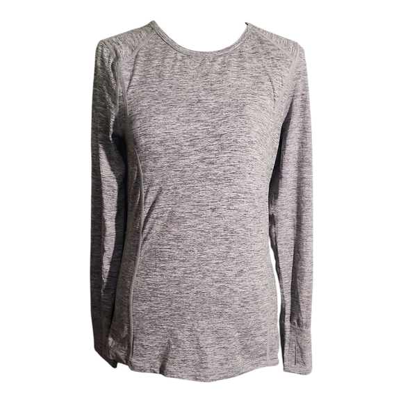 Terramar Heather Gray Long Sleeve Women's Top P2P-19-20 NWOT - Picture 1 of 6